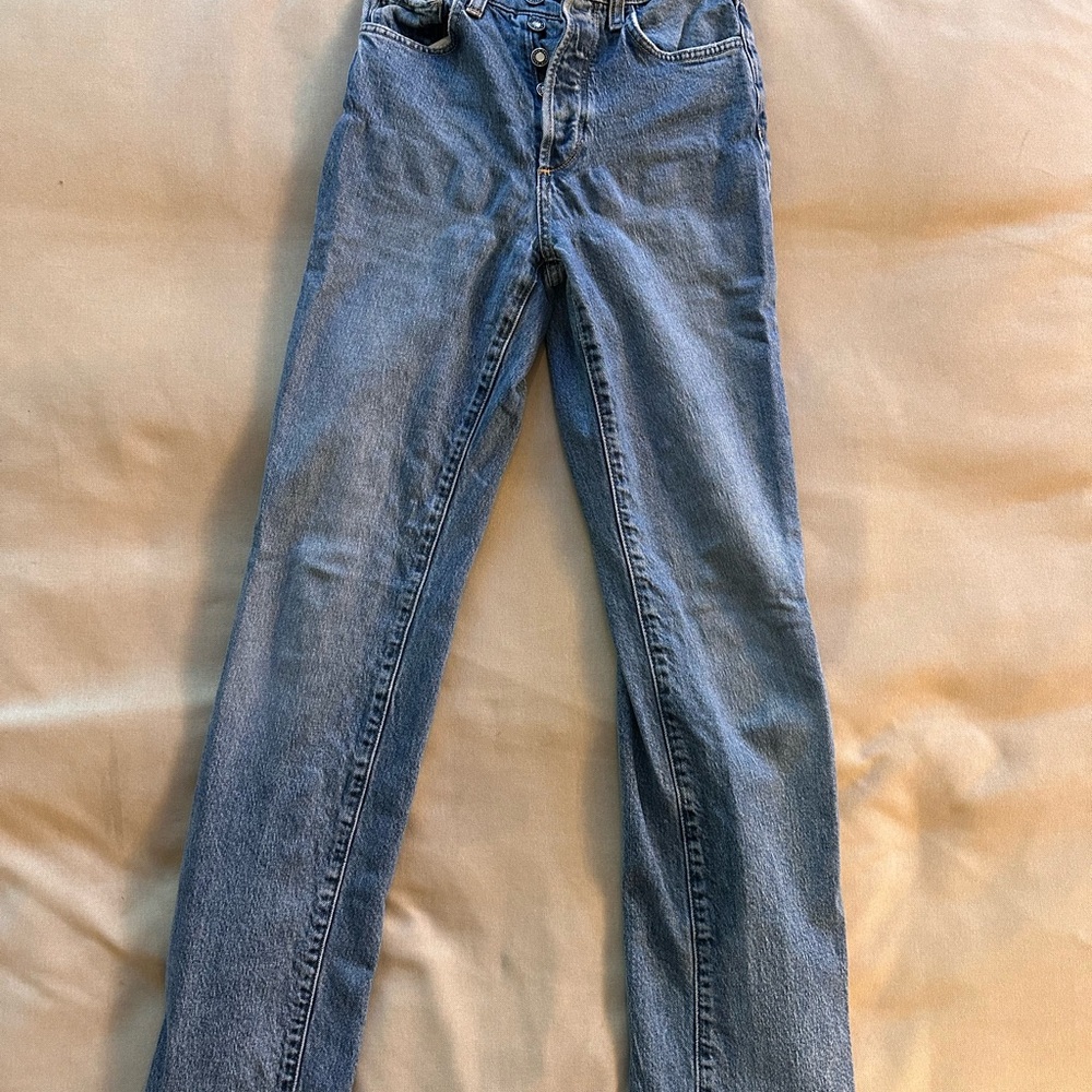 Favorite Daughter Light Blue Straight Leg Jeans